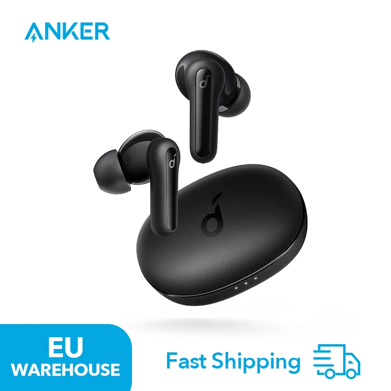 سماعات أذن Soundcore من Anker Life P2 Mini True اللاسلكية، محركات 10 مم مع جهير كبير، EQ مخصص، بلوتوث 5.2، وقت تشغيل 32 ساعة