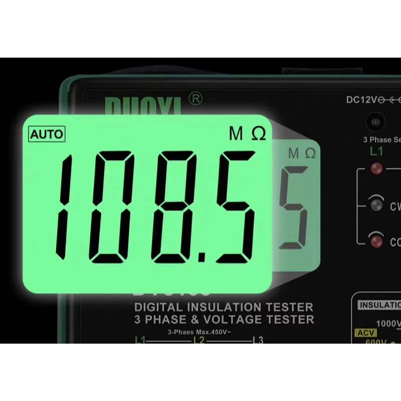 DY5103 Resistance Tester Digital Clamp-on Ground Resistance Tester 0.1~200 Earth Ohm Meter Testing Voltage Digital Display