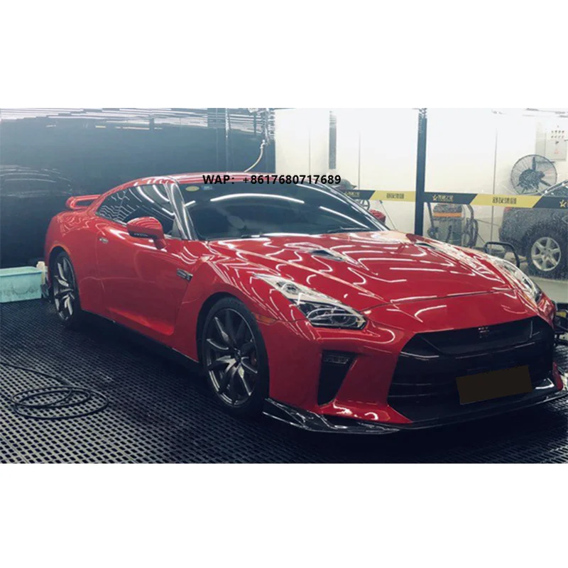 Runde Resin Half or Full Carbon Fiber for 2009-2021  GTR R35 Top Secret Style Body Kit Front Rear Bumper Lip Fender Hood