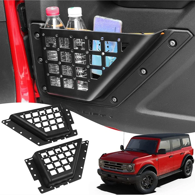 

Ящик для хранения на входную дверь для Ford Bronco 2021 2022 2023, аксессуары, боковой Органайзер на дверь, 2 шт.