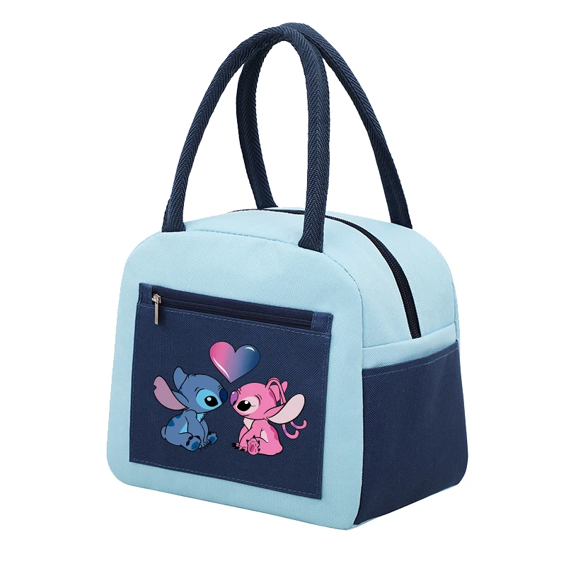 Borsa per il pranzo Disney Stitch Borse per scaldavivande stampate con cartoni animati anime Borsa per cellulare Borse per picnic all\'aperto di