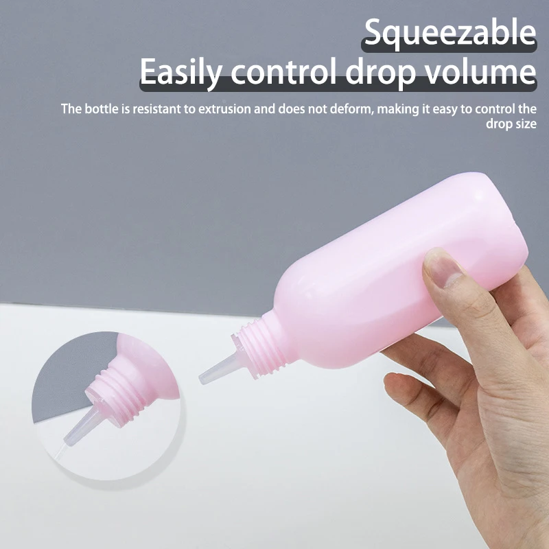 زجاجة تنظيف الرموش ، زجاجات ضغط المياه بالقطارة من البلاستيك الكوع ، غلاية التمهيدي ، زجاجات حمام الرموش