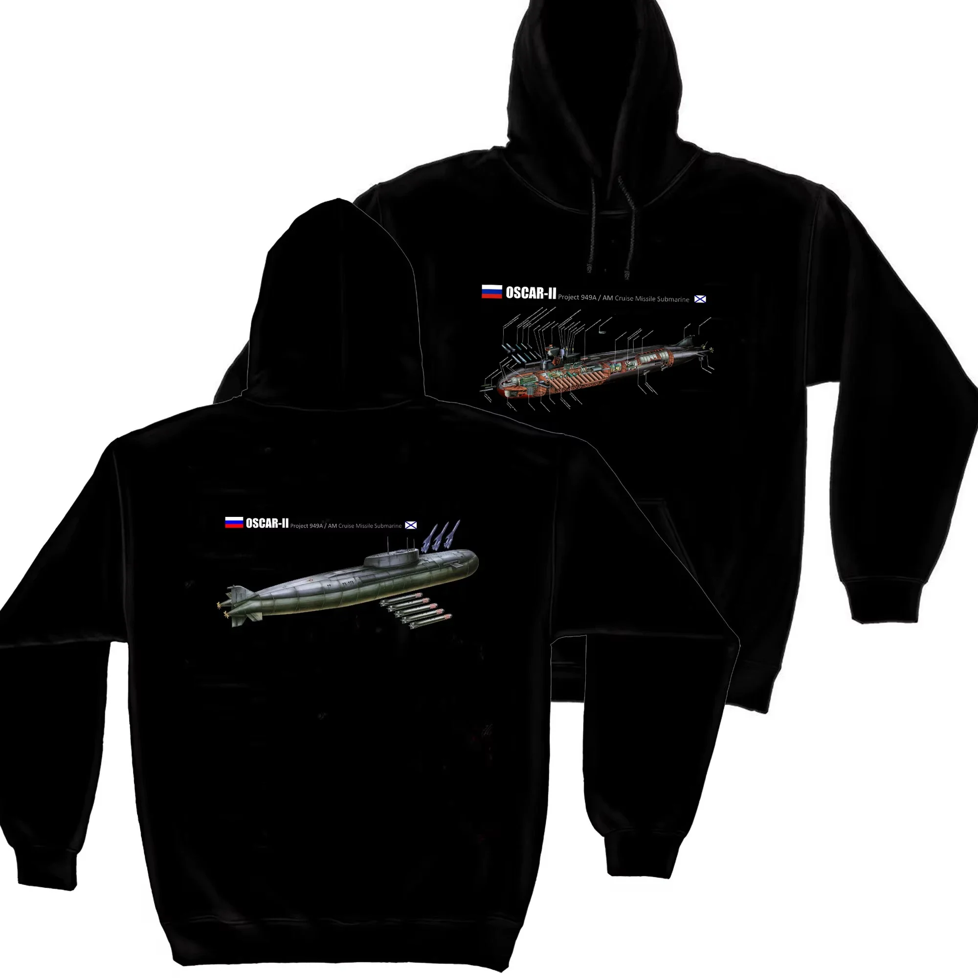 

Russian Naval Pr 949A SSGN Oscar II Cruise Missile Submarine Pullover Hoodie New Comfortable Cotton Casual Mens Sweatshirts