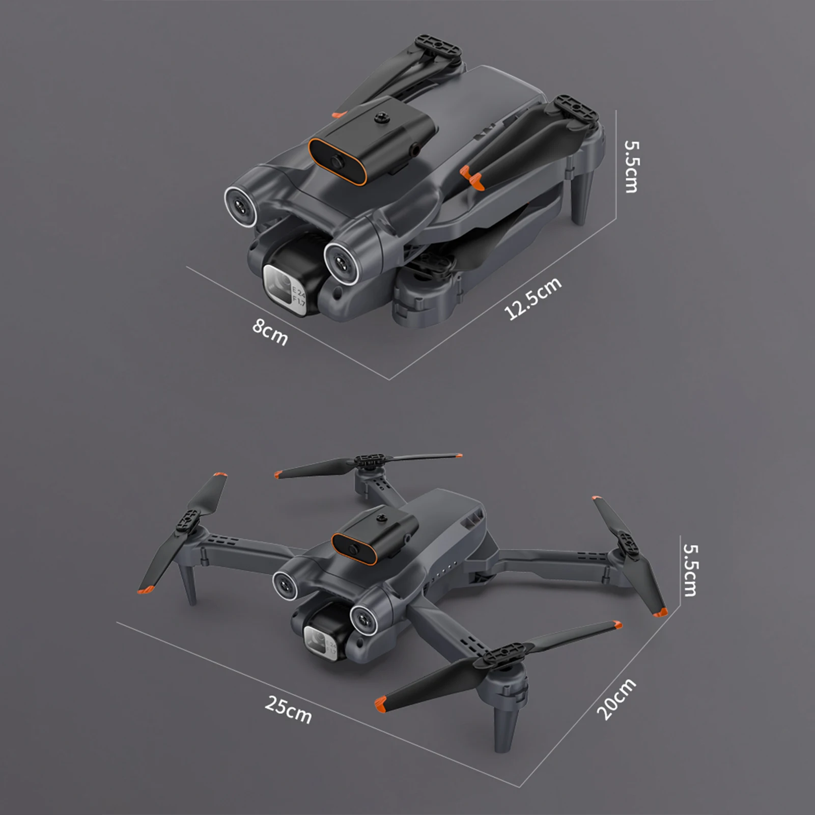 Dron RC z kamerą 4K podwójny aparat zdalnie sterowany Quadcopter ESC z funkcją sterowania gestem trajektoria lotu 360 stopni Roll 2 bateria