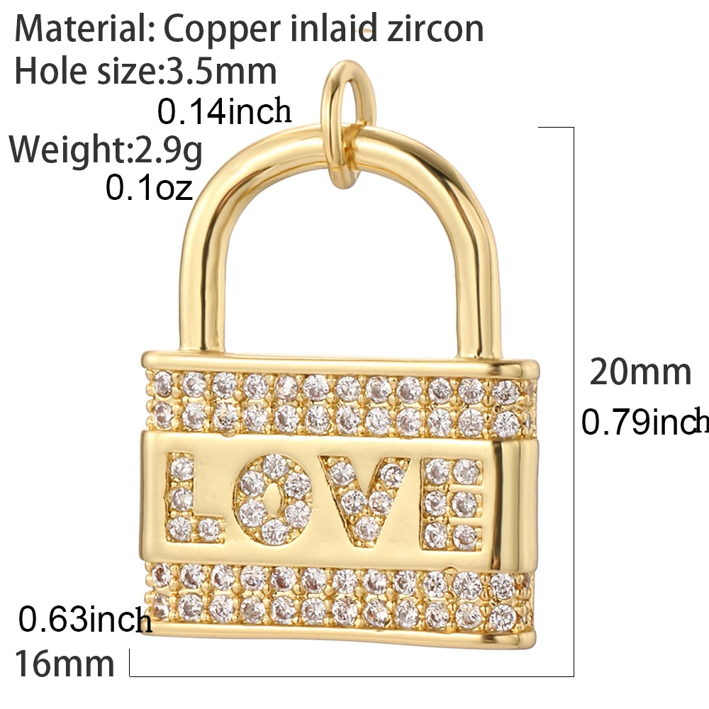 Heart Key Lock Charms for DIY Jewellery Making