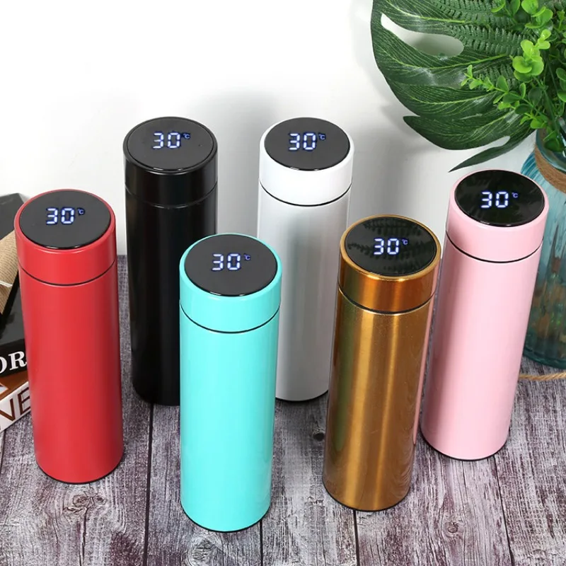 500ml Smart Thermal Bottle Display Temperature Thermal Mug Stainless Steel Smart Vacuum Flasks Thermos Mug Thermal Water Bottle