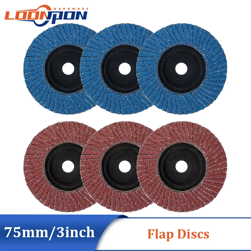 75mm Grinding Wheels 3inch Flap Discs For Angle Grinder Metal 80# High Quality 2-10pcs