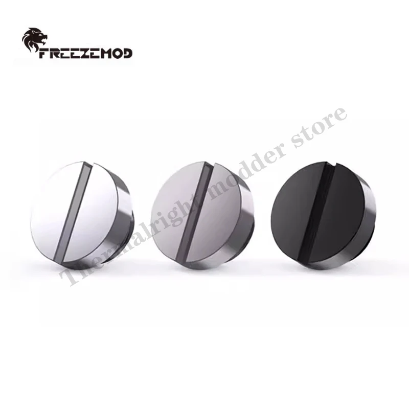 Freezemod encaixe de parada de resfriamento de água de computador, tipo de slot de moeda de tampa de parada de água suave, material de latão, GDT-YZ de última geração