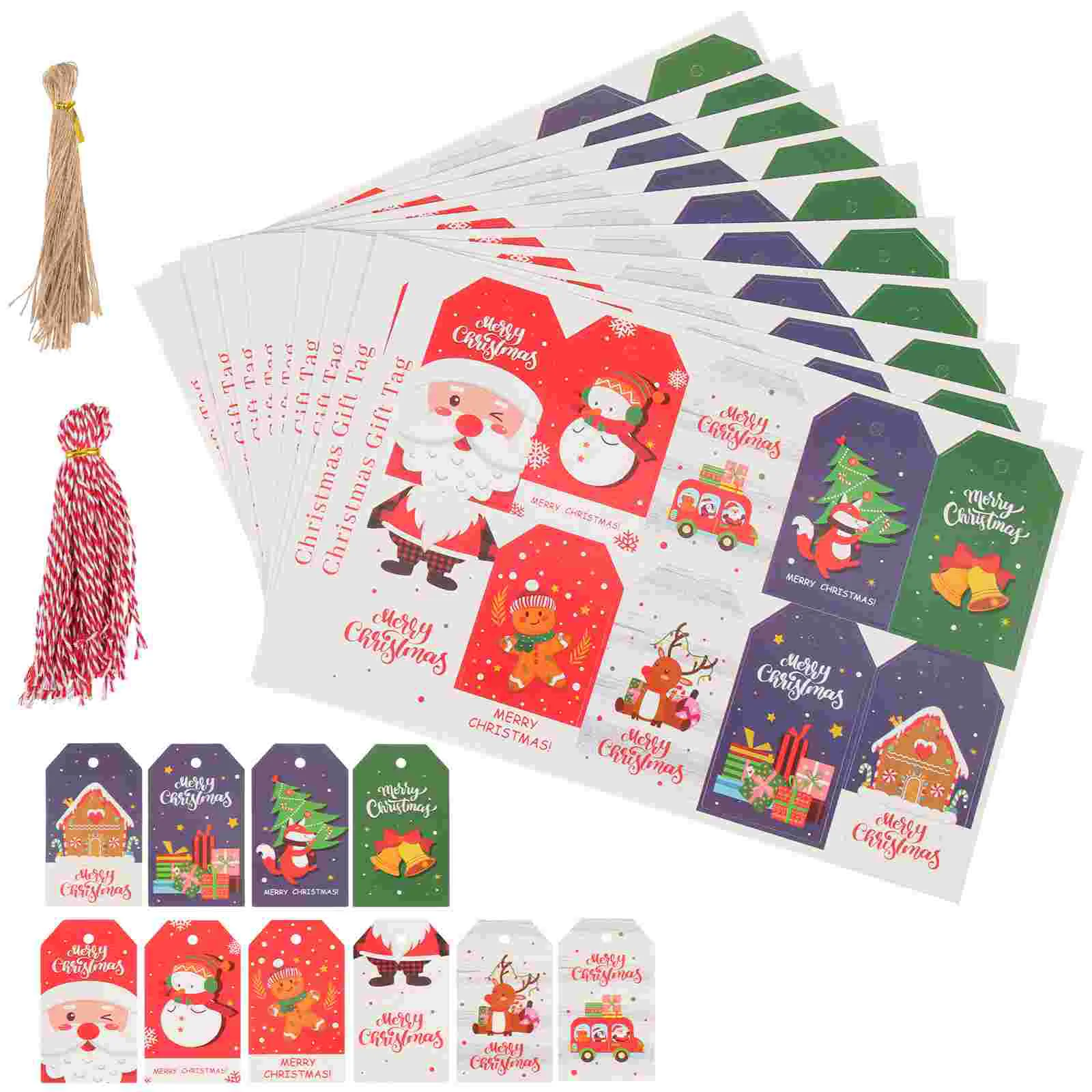 100 Pcs Christmas Gift Tag Decorations Decorative Tags for Gifts Tree Hanging Party Supply Paper Father Festival