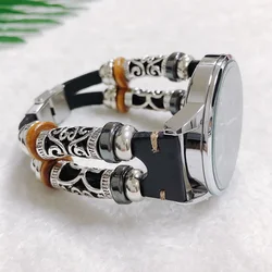 Retro leather band for Samsung Galaxy Watch 7/FE/6/5/4/Classic 20mm 22mm Handmade Bracelet huawei gt 4/Amazfit GTS 4/GTR 4 strap
