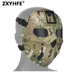 ZXYHFE-DulMask Interface Halloween Full Face Shooting, Équipement de protection pour la chasse, Équipement de sport CS en plein air, Accessoires de paintball