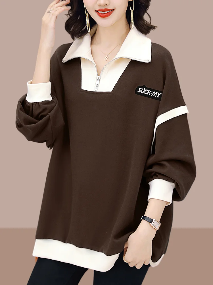 

Модный ретро-свитшот для мам 2026: Новая коллекция весна-осень для женщин среднего и старшего возраста