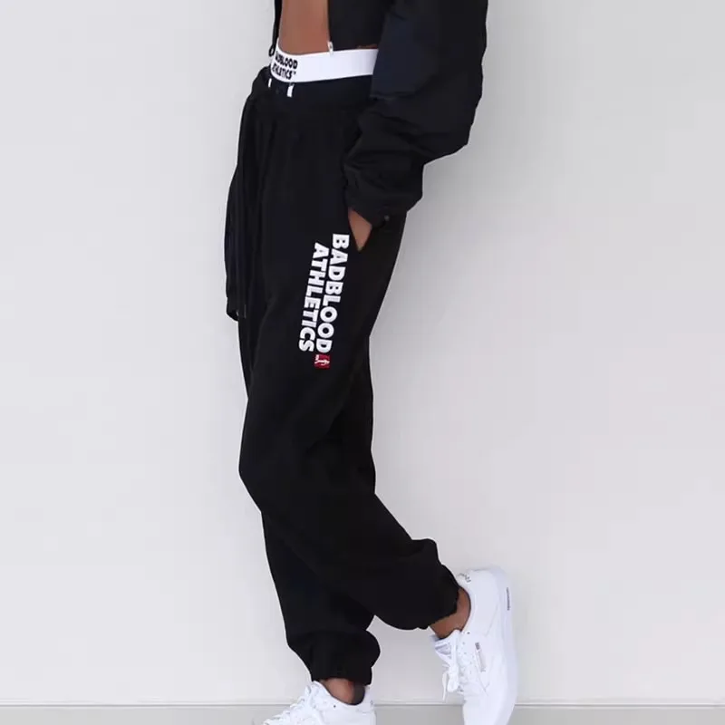 

Badblood bcac sports pants women's sweatpants side embroidery closure drawstring pants women's spring and fall casual