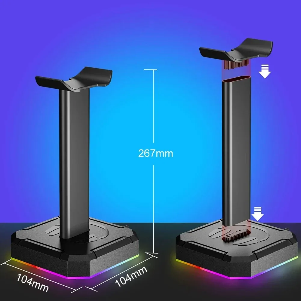 ZJ3 ZJ2 Head mounted RGB Backlit Gaming Aluminum Alloy Stand Detachable Atmosphere Suitable for Computer Game Players image 3