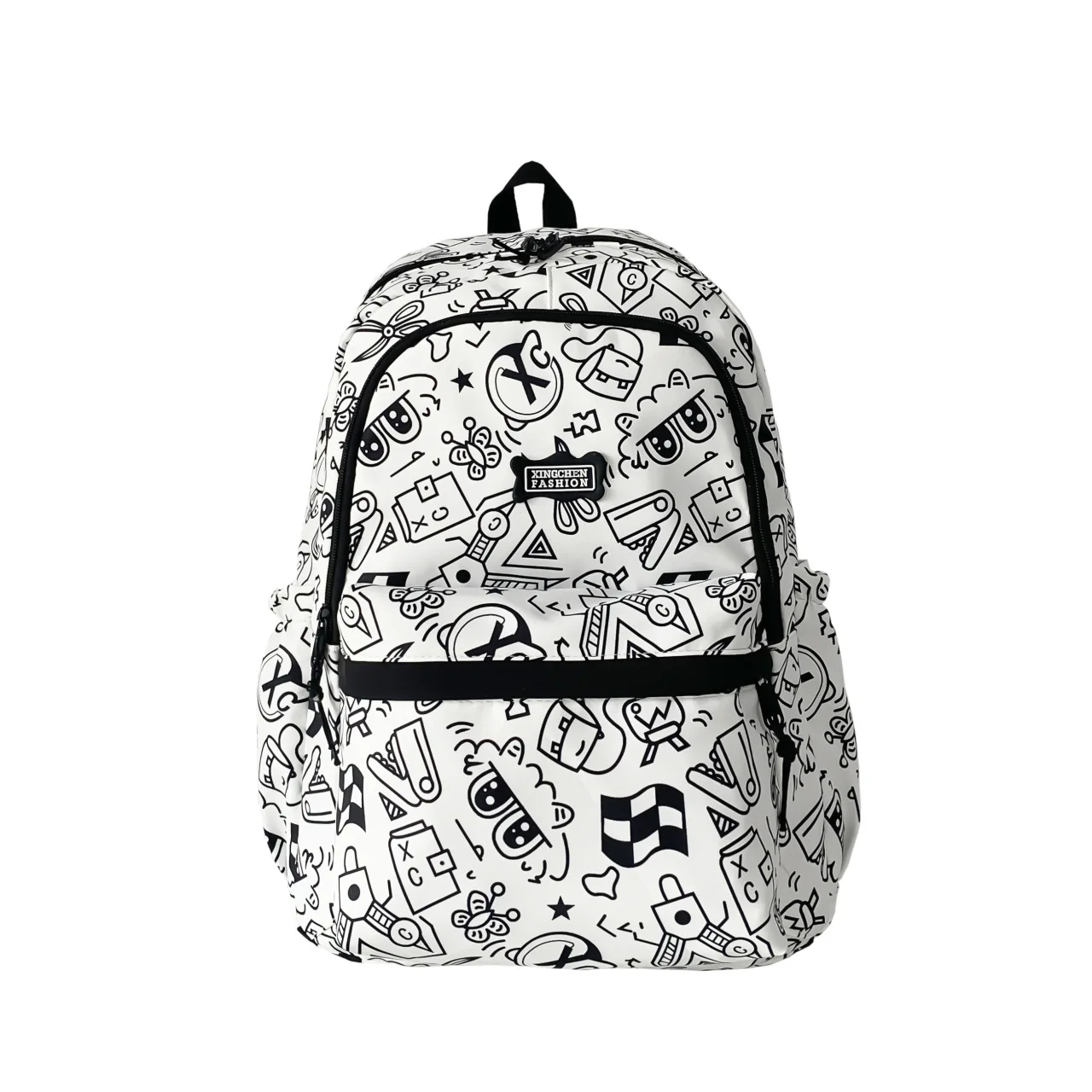 New casual printed graffiti backpack for Japanese elementary school students, simple and sweet backpack school bag mochilas