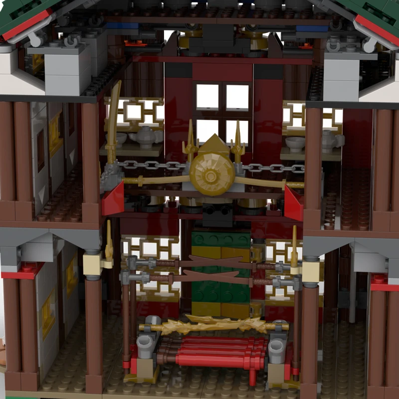 905PCS MOC Modular Buildings Dojo DIY Educational Building Blocks Assembly Toys for Kids Birthday Gift