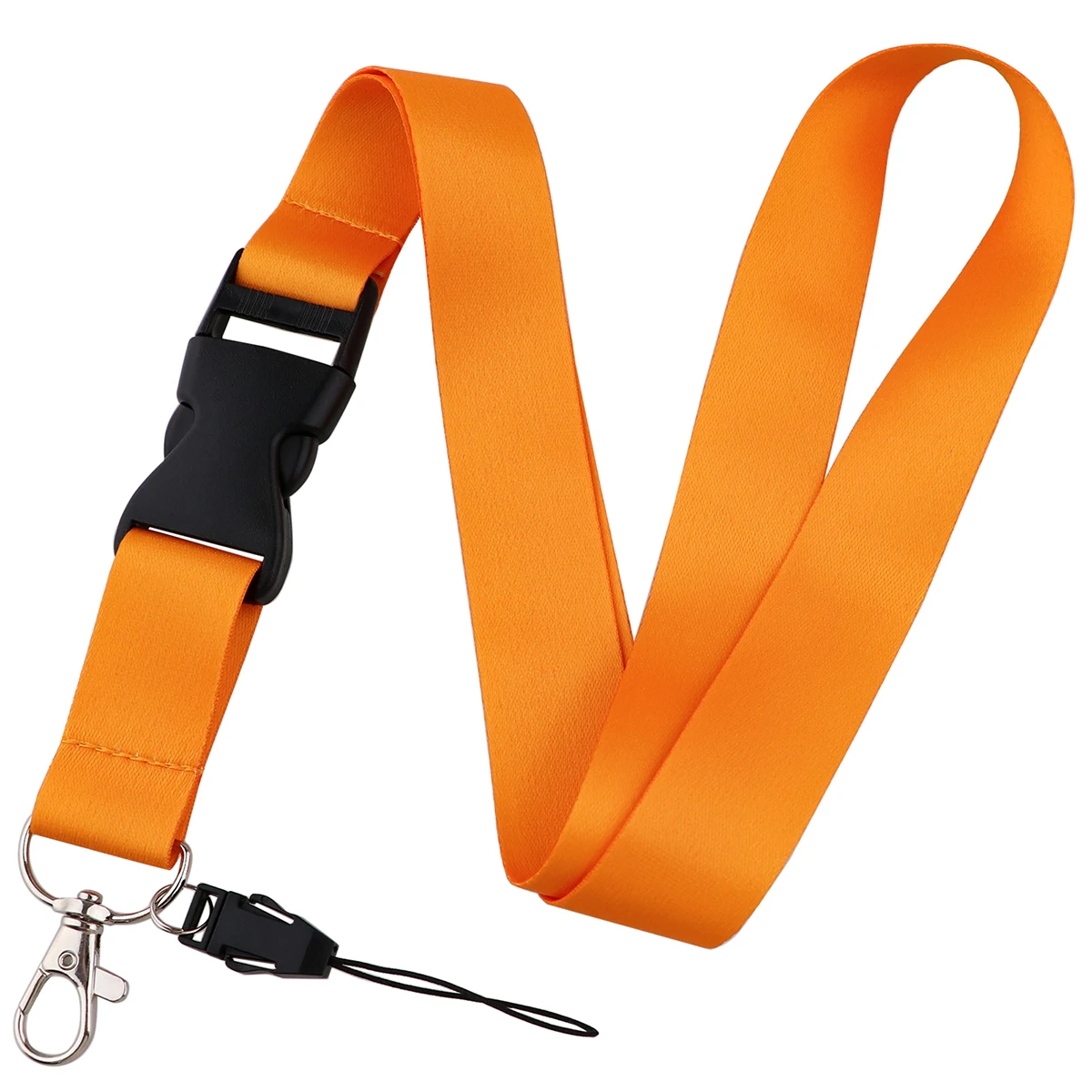Pure Color Keychain Neck Strap Phone Charm Straps ID Card Holder Lanyard for Keys DIY Hanging Rope Keyrings Accessories Gifts