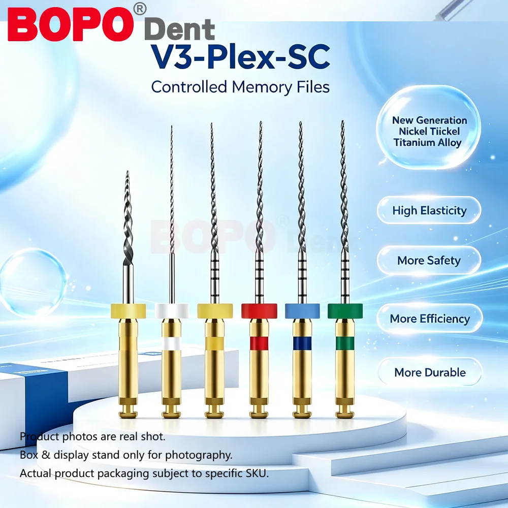 6 pièces/boîte Fils endodontiques rotatifs SC à activation thermique en NiTi pour moteur, 31mm/25mm, Conicité 04/06