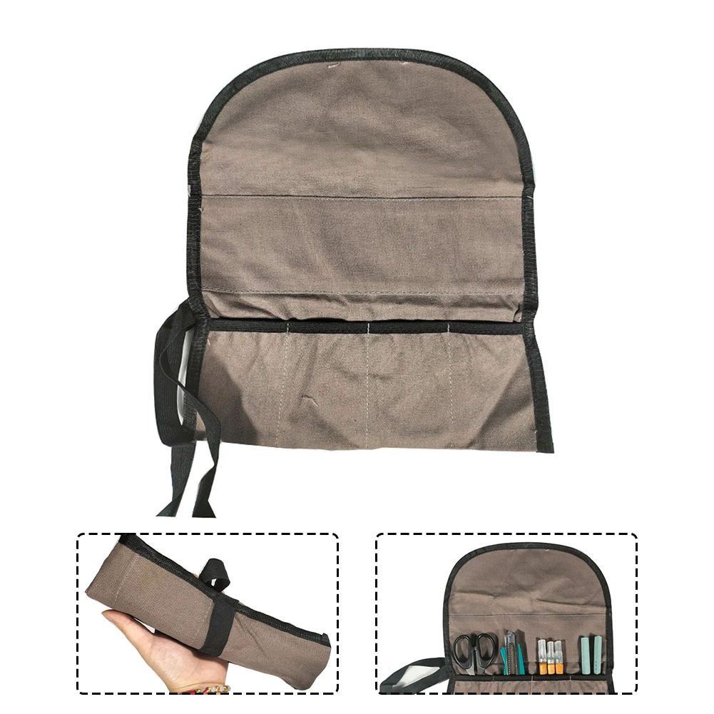 Confrontal-Sac de rangement pour outils, pocommuniste multiples, Poudres enroulables, Sacs à outils en toile pour tournevis, Pince enroulée, Outil plat, Évaluation, 1PC