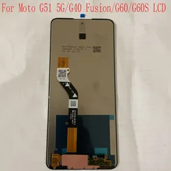 Motorola Moto G60 G60S PANB0001IN XT2133-2 용 G40 퓨전 스크린 Moto G51 5G XT2171-2 LCD 용 디스플레이 터치 스크린 어셈블리