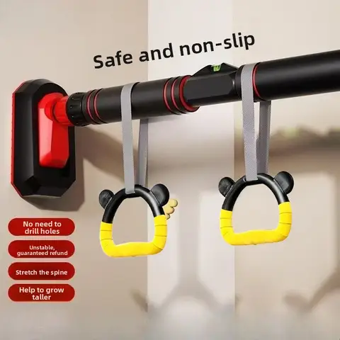 Horizontal Bar Indoor Household Fitness Equipment Pull-Up Device Children's Sports Family Non-Punching Door Slider Single Rod