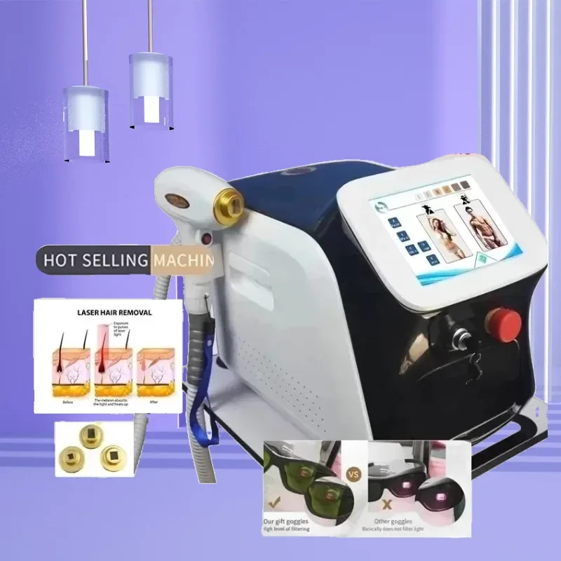 

2024 Newest 3 Wavelength 755nm 808nm 1064nm Diode Laser 808nm Laser Hair Removal Machine for Salon 808 Hair Remover