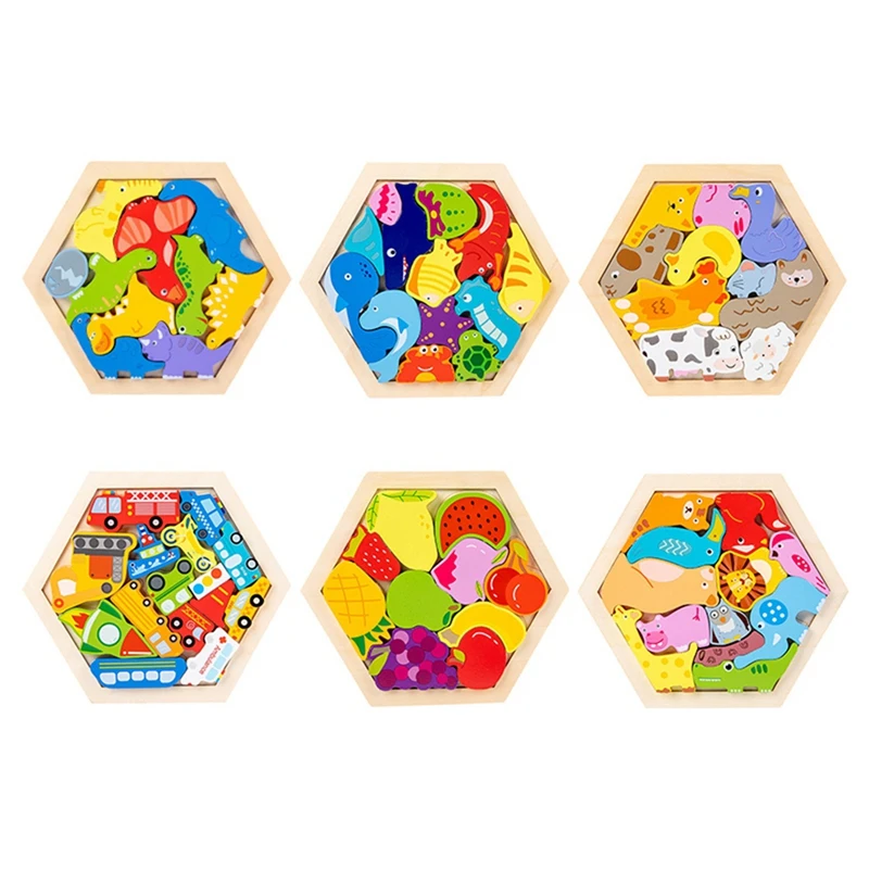 Giocattolo per bambini Puzzle in legno Puzzle di intelligenza per bambini Sviluppo Ealia educativo per puzzle