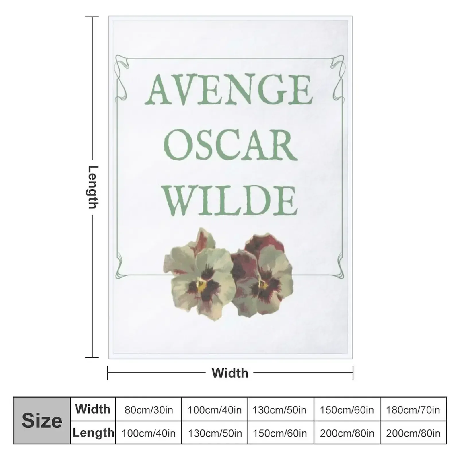 New Avenge Oscar Wilde Throw Blanket