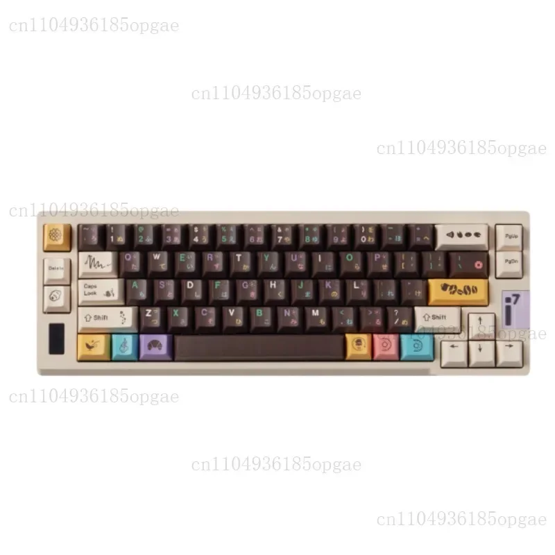 Glove X Domikey Choco Donuts Theme Keycap 152key Full Set Cherry Profile PBT Dye-sublimation Key Cap For Mechanical Keyboard