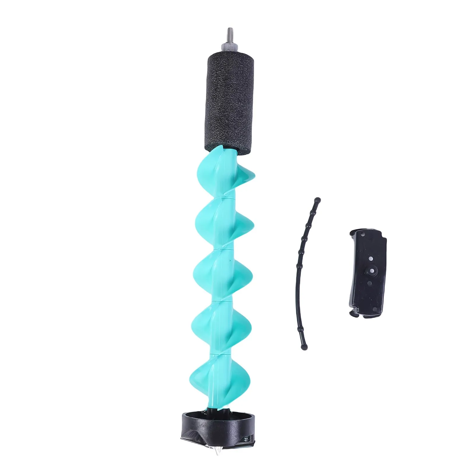 

5 Inch Ice Auger with Locating Tip Floating Nylon Electric Drill Bit for Winter Deep Water Thick Ice Layer Blue