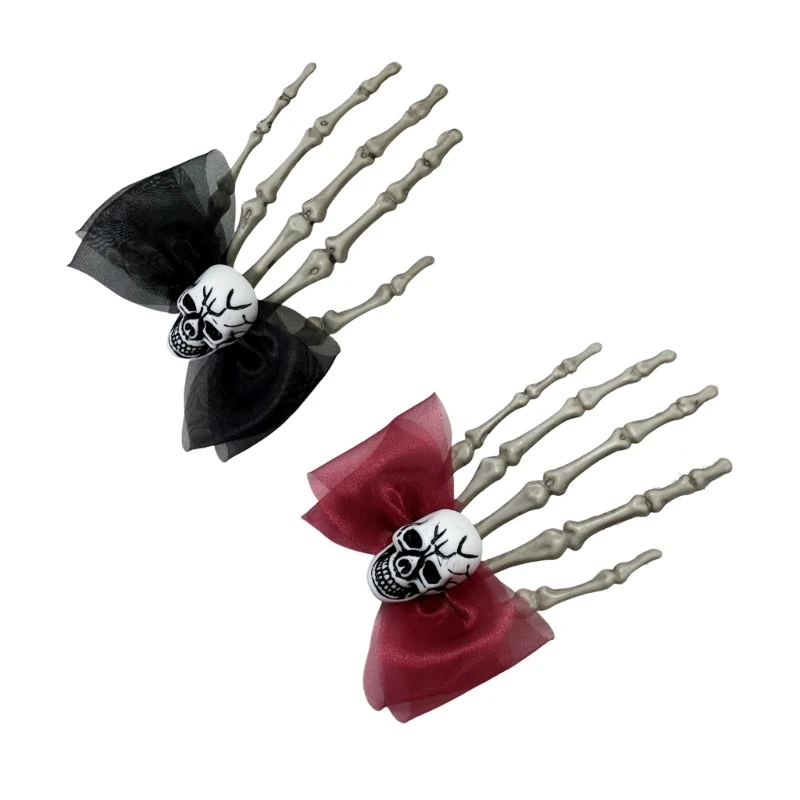 

Devil Claw Alligators Barrettes Halloween Skeleton Hands Bone Hair Clips Gift 15UB