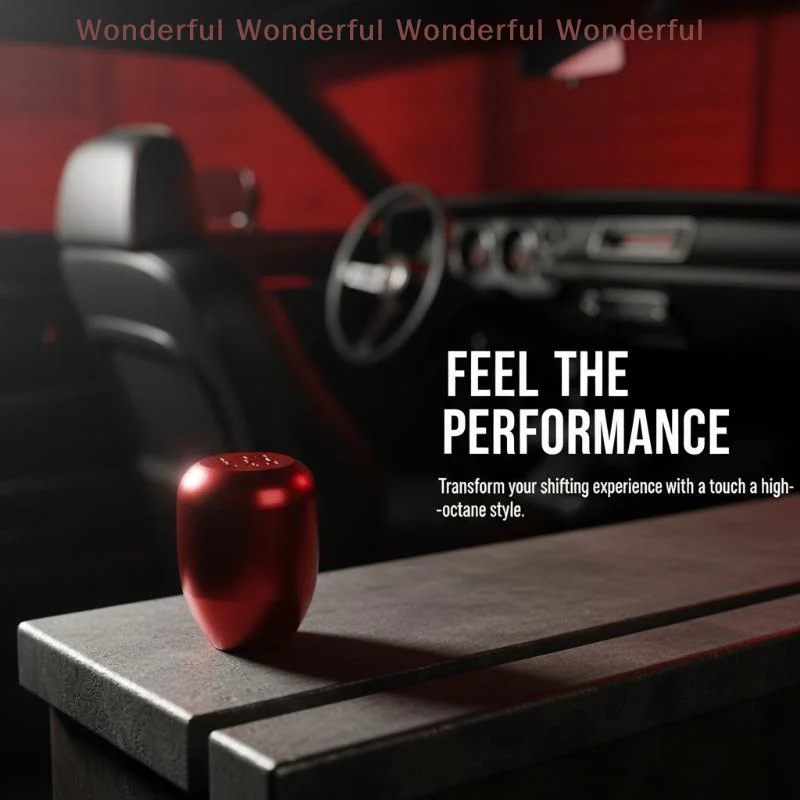 

Manual Car 5 Speed Gear Knob Universal Fit Metal Stick Shifter Lever Ergonomic Anti Slip for Daily Driving and Sports Cars
