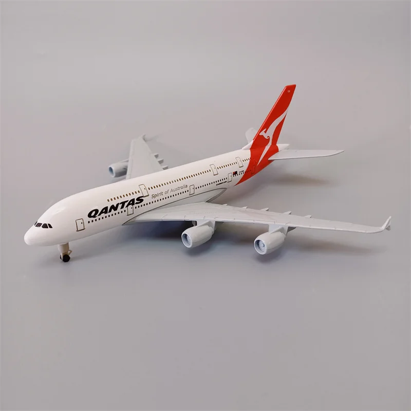 20cm Alloy Metal Air Australian Qantas AIRBUS 380 A380 Airlines Airplane Model Diecast Air Plane Model Aircraft w Landing Gears