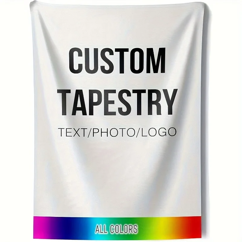 Tapestry  fotos personalizadas para colgar en la pared - Carga tu propia imagen y texto | Tejido duraro  alta calidad para corar