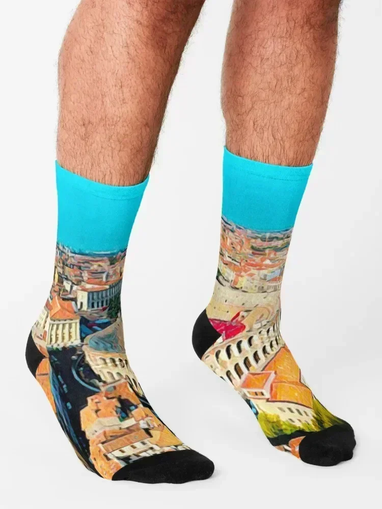 Verona Vintage Travel Socks warm winter compression bright garter winter gifts Men Socks Women's