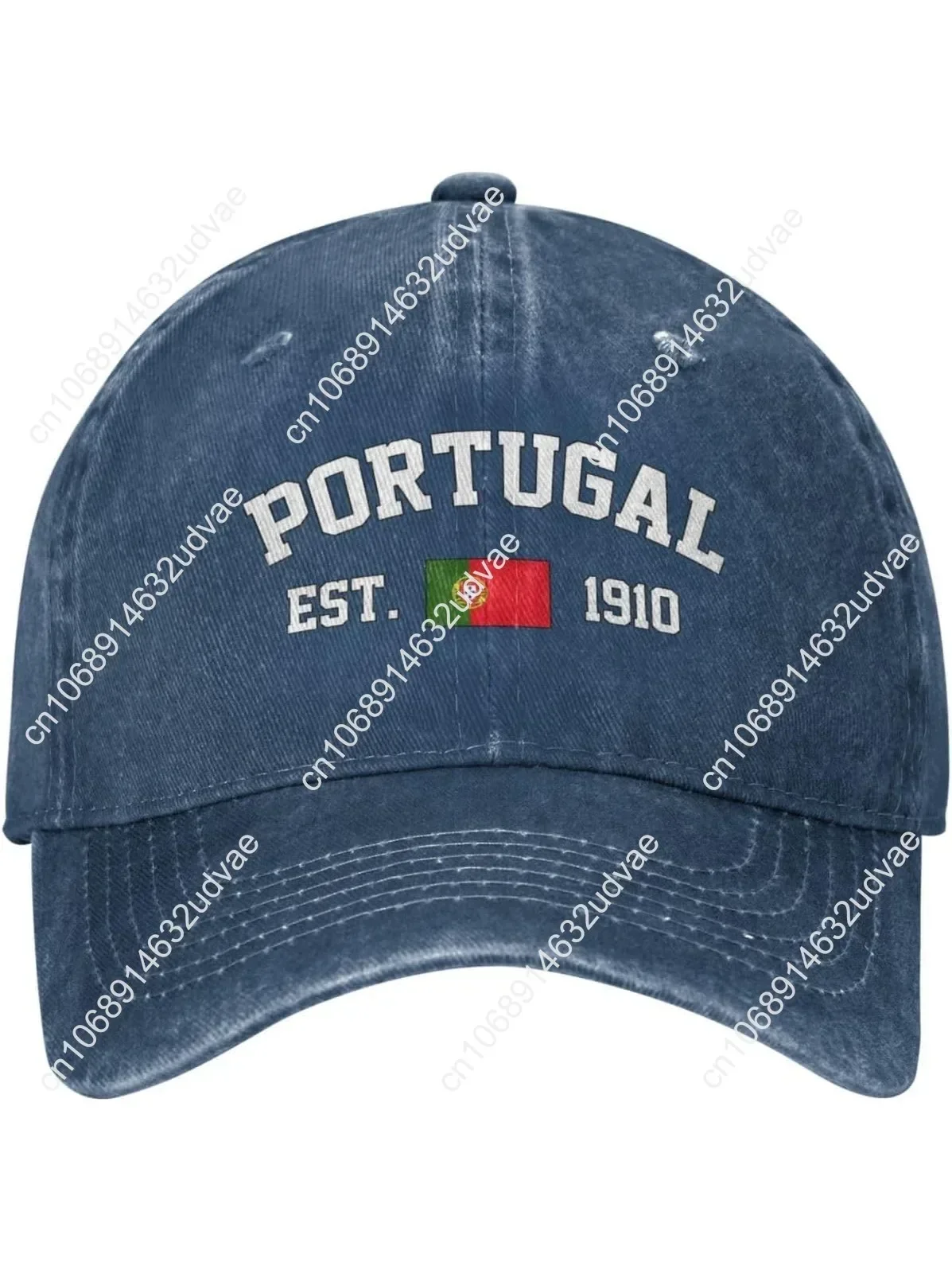 

Portugal Flag Baseball Cap Denim Vintage Cotton Unisex Patriotic Hat
