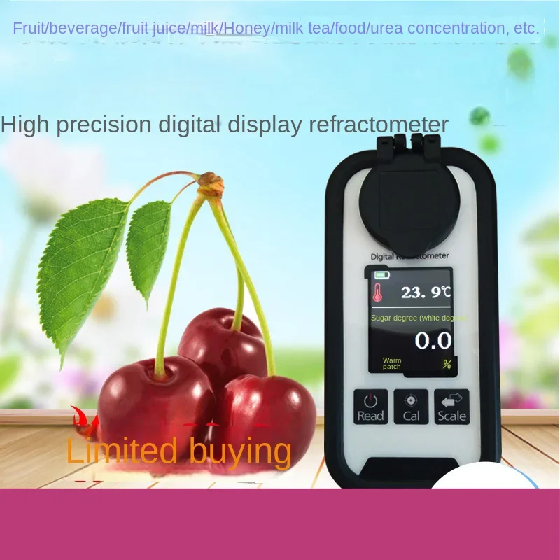 Digital display sugar meter, fruit sugar fluid emulsion concentration meter, detergent active substance detection tester