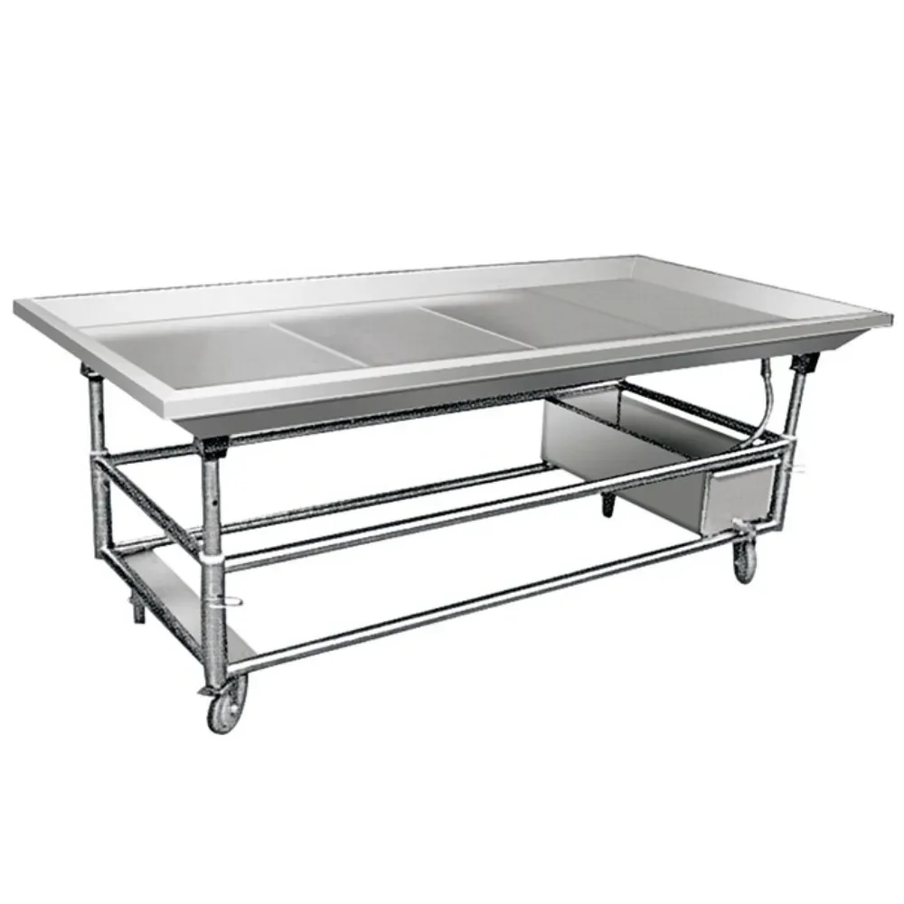 

Restaurant Stainless Steel Fresh Ice Display Table/Frozen Fish Stand Factory Supermarket Ice Refrigerant Seafood Working Bench
