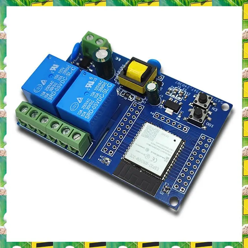Modul Relai ESP32 Elektron 3C Modul Relai Bluetooth Wifi Saluran Ganda ESP32-WROOM Papan Pengembangan Sekunder UNTUK Arduino,ESP3