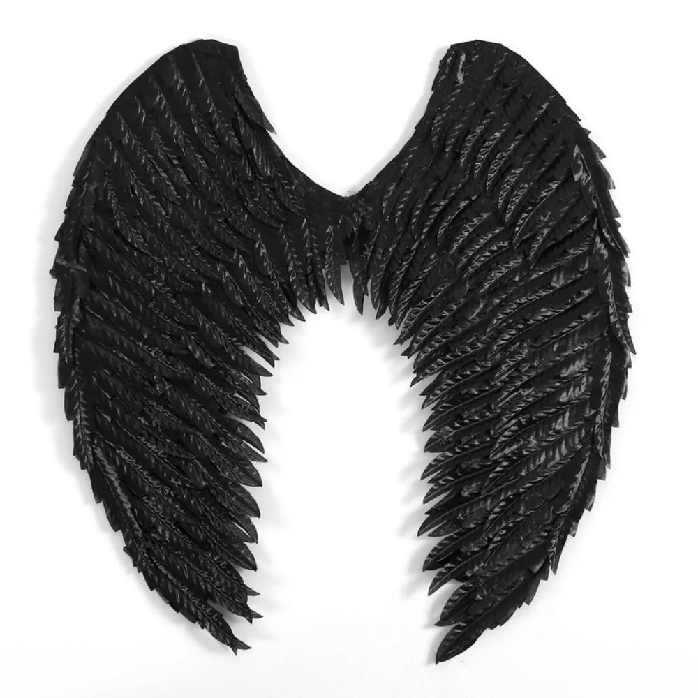 Solid Color Fallen Angel Costume Accessories Metallic Silk Texture Fancy Dress Style Princess Wing Cosplay Party Props