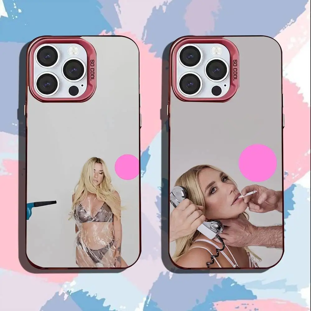 

K-Kesha P-Period Phone Case For iPhone 16,15,14,13,12,11,Mini,Pro,SE,MAX Pink Matte Silicone Cover