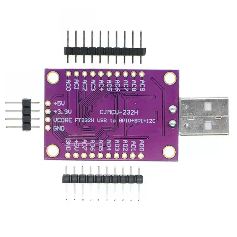 MCU-FT232H High-Speed Multi-Function USB to JTAG UART FIFO SPI I2C Module