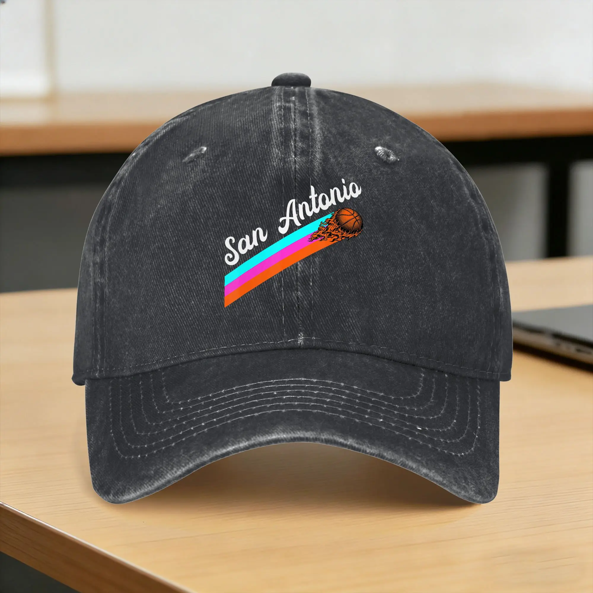 San Antonio Name Throwback Design Sun Baseball Cap Female Male Print Hip Hop Hats Spring Fashion Outdoor Gym Sun-Proof Caps