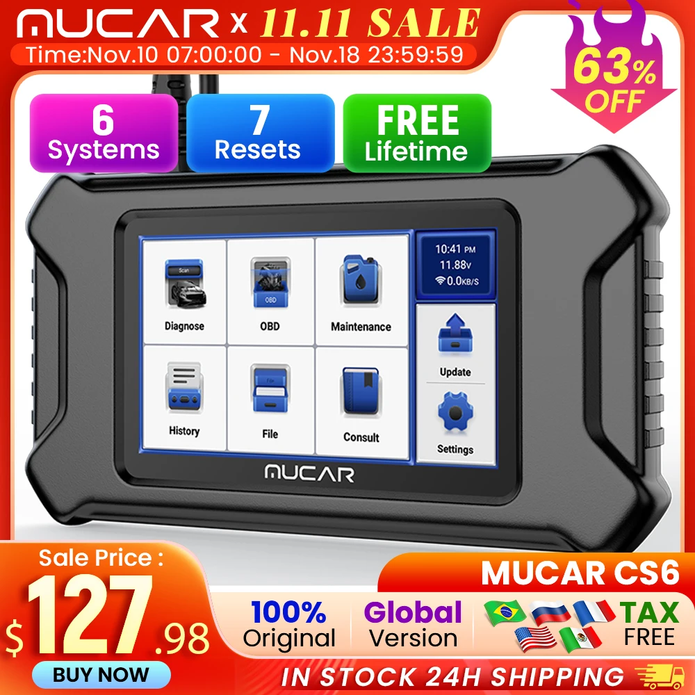 MUCAR CS4 CS5 CS6 Professional Car Diagnostic Tool Automotive Obd2 Scanner Auto Code Reader Diagnosis Obd Diagnost Scan Wifi