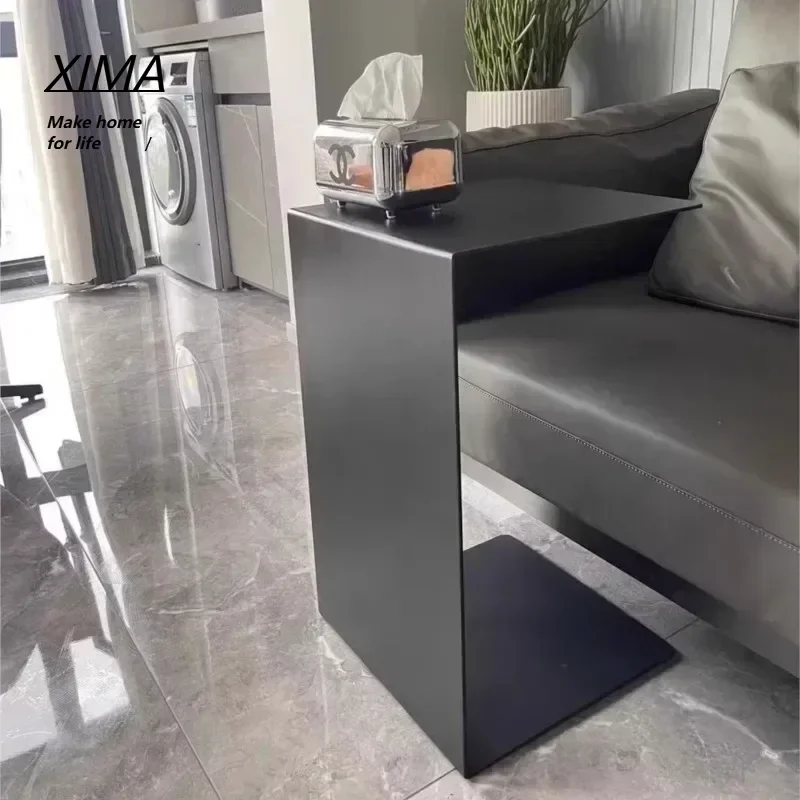 

Italian minimalist light luxury coffee table sofa right angle side table simple creative living room window bedside corner table