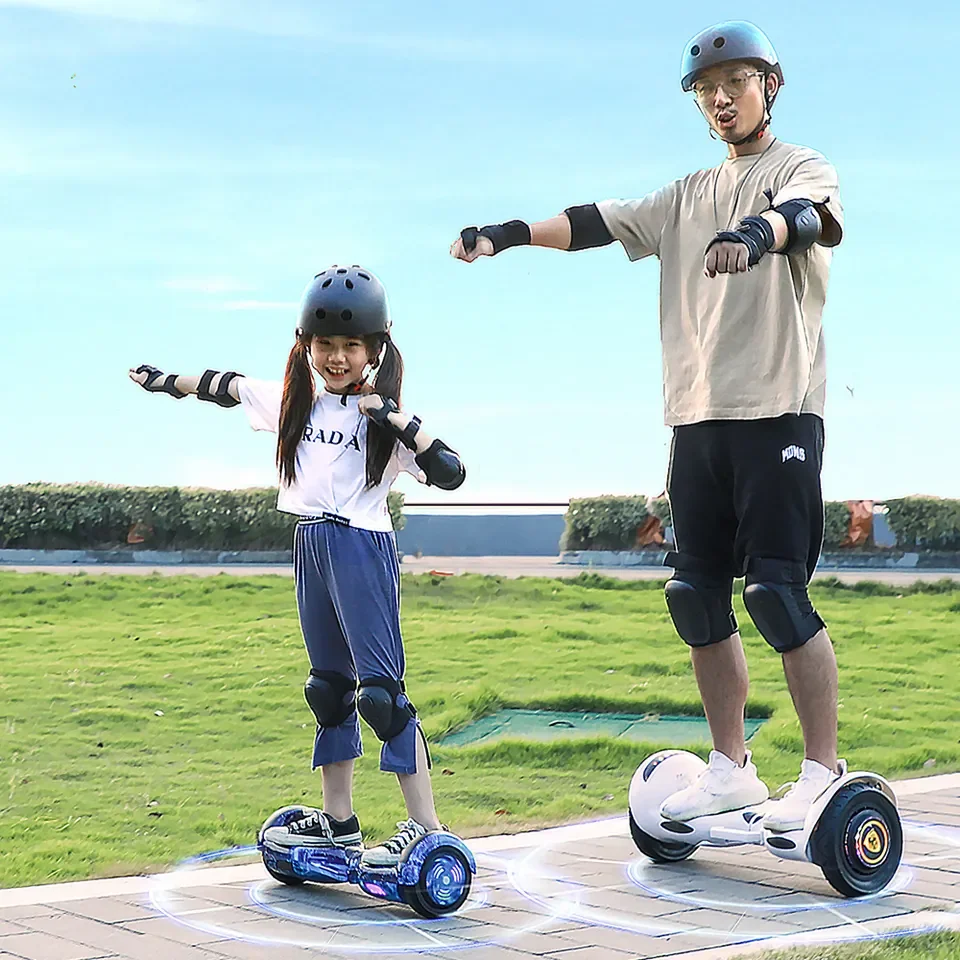 With LED Lights 6.5-Inch 36V 4400m 10-Inch Tires Lithium Battery For Kids Hover Board Self-Balancing Electric Hoverboard