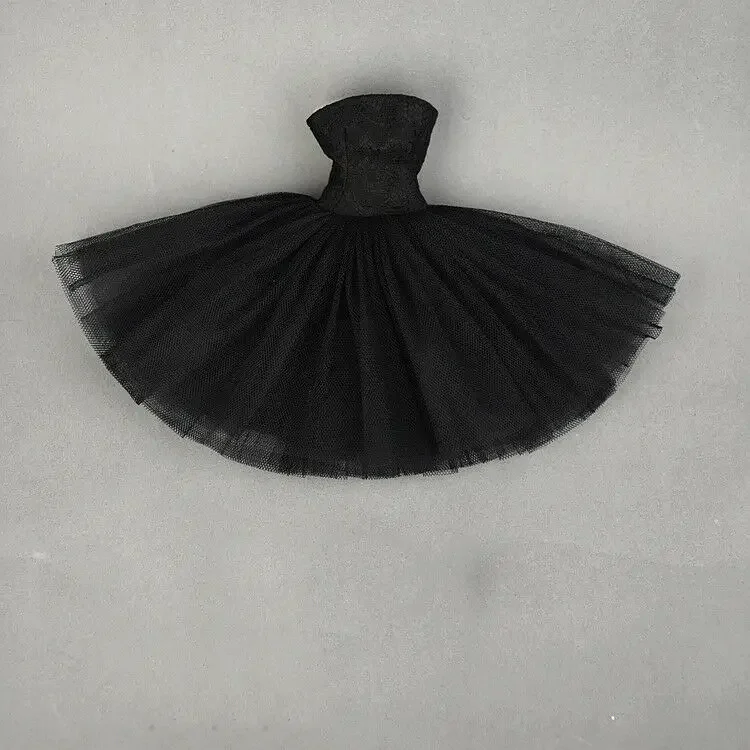 

Mini Collection MSD SD Toy Clothes 1/4 BJD Doll Full Black Wedding Evening dress