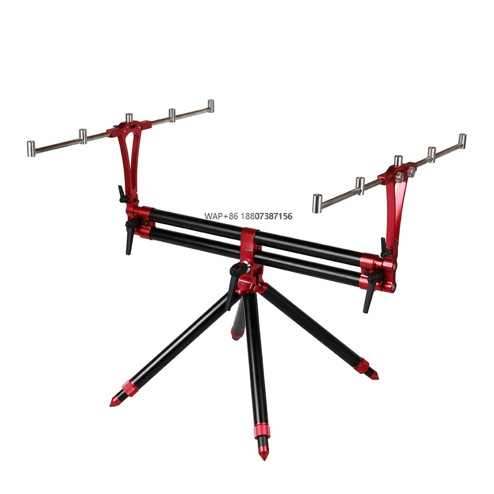 New 270 Angle Adjustable Aluminum Alloy Fishing Rod Bracket 4 Legs Rod Holder Portable Carp Fishing Rod Carp Fishing Accessories