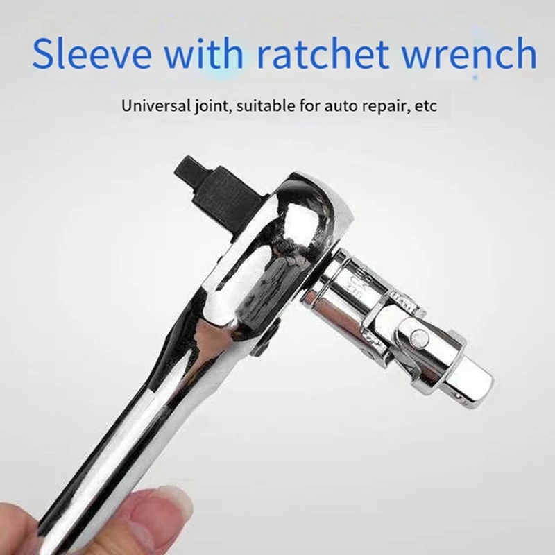 3 قطع محول مأخذ التوصيل العالمي 1/4 3/8 1/2 المقبس العالمي المشترك العالمي المقبس اسئلة أداة الفضة