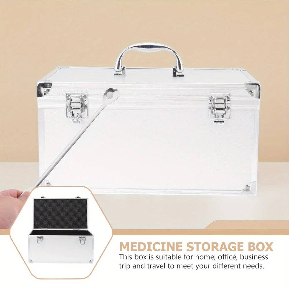 Aluminum Suitcase Parts Toiletry Containers Hard Toy Garage Organization Storage Portable Metal lock Case Without Sponge